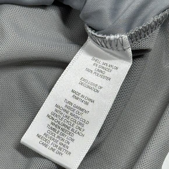 Sugar Moon Gray Black Bow Mesh Tee Lettuce Hem XS Coquette Y2K Whimsigoth - Picture 4 of 6